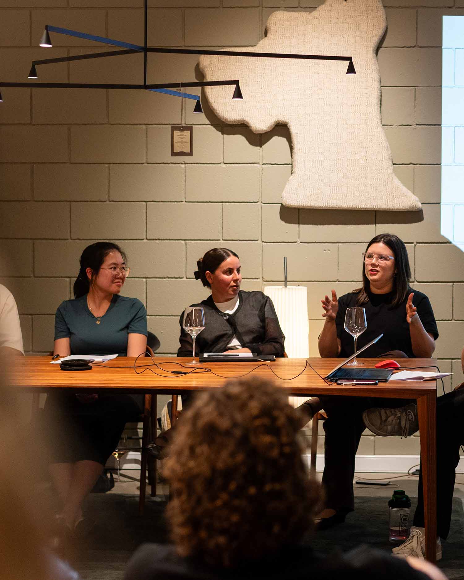 architects talking in a panel event